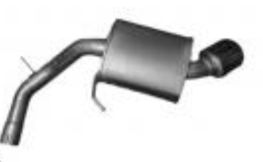 IZAWIT Rear silencer 31.026 IZAWIT 31.026 BMW E81 rear silencer replacement