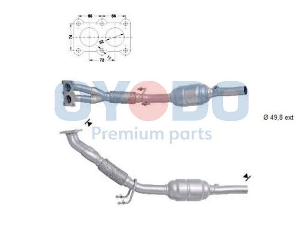 Catalisador Oyodo 10N0004-OYO Oyodo 10N0004-OYO Pre-catalizador VW JETTA 2004
