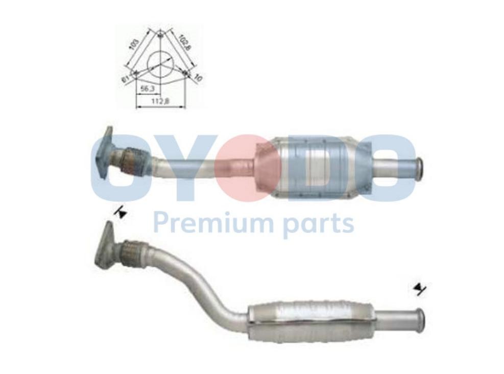 Oyodo Katalysaattori 10N0008-OYO Oyodo 10N0008-OYO VAUXHALL ZAFIRA Katalysaattori halvat