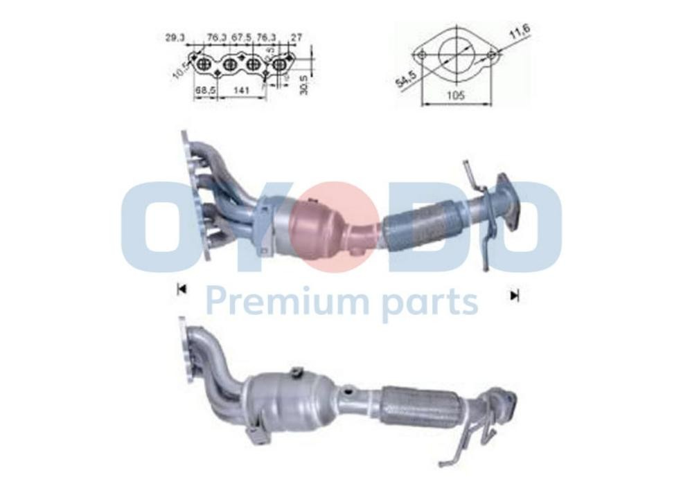 Oyodo Καταλύτης 10N0024-OYO Oyodo 10N0024-OYO Καταλύτης VOLVO S90 II (234) D4 190 PS 2018