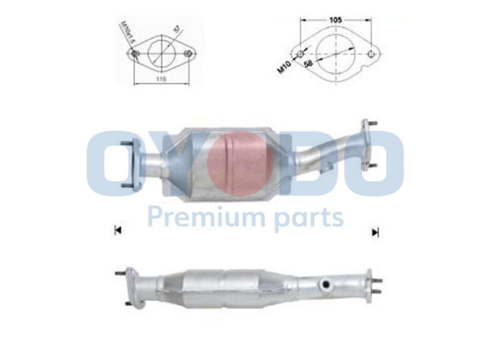 Oyodo Katalysator 10N0034-OYO Oyodo 10N0034-OYO originale Katalysator Ford Mondeo b5y hva koster