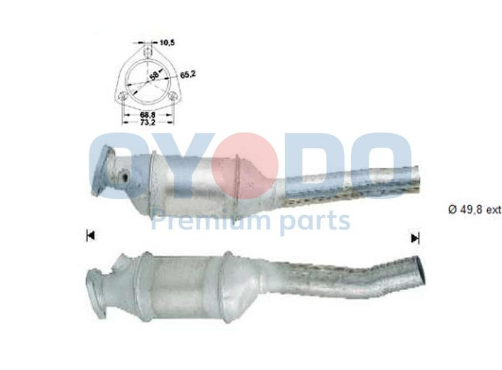 Oyodo Katalysator 10N0040-OYO Kat Oyodo Kia CERATO 10N0040-OYO