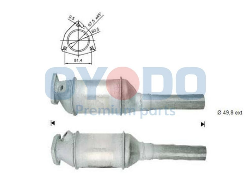 Oyodo Katalysator 10N0041-OYO 10N0041-OYO Oyodo katalytisk omvandlare VW SHARAN