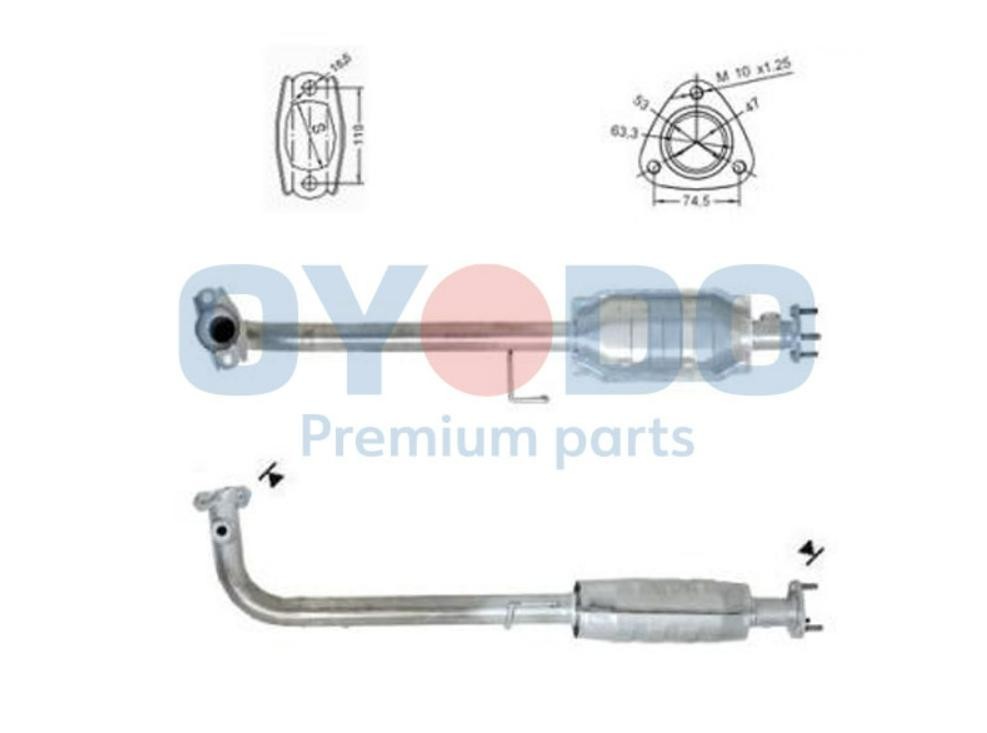 Catalyseur Oyodo 10N0048-OYO Oyodo 10N0048-OYO: Pot catalytique Honda CIVIC 2021