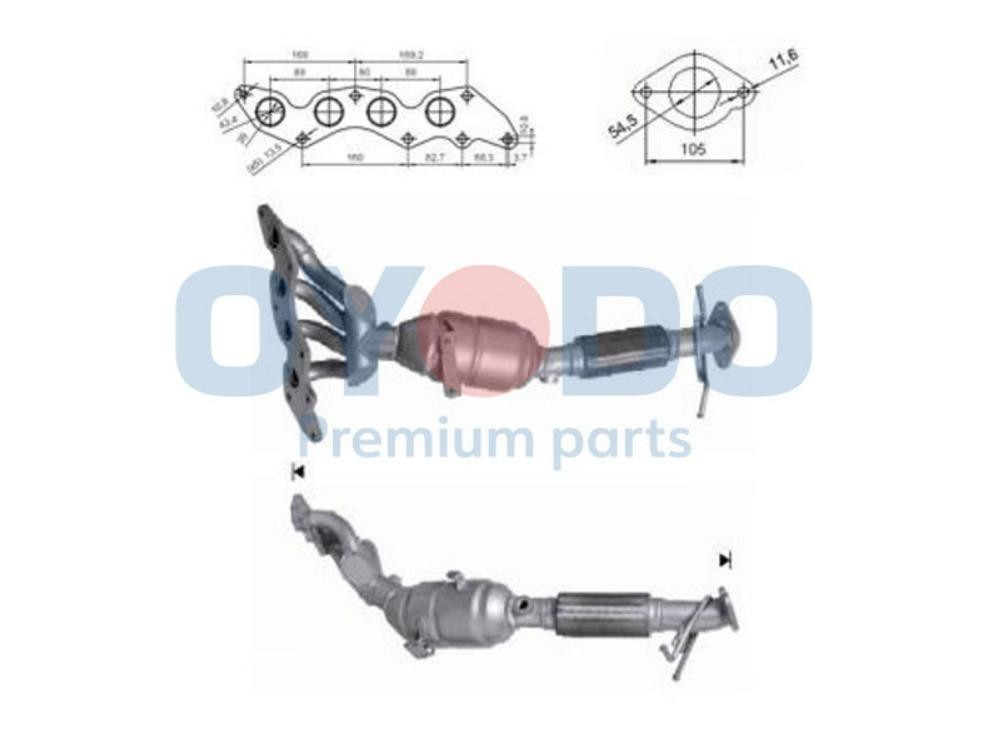 Catalyseur Oyodo 10N0068-OYO Oyodo 10N0068-OYO: Pot catalytique Volvo V50 2007