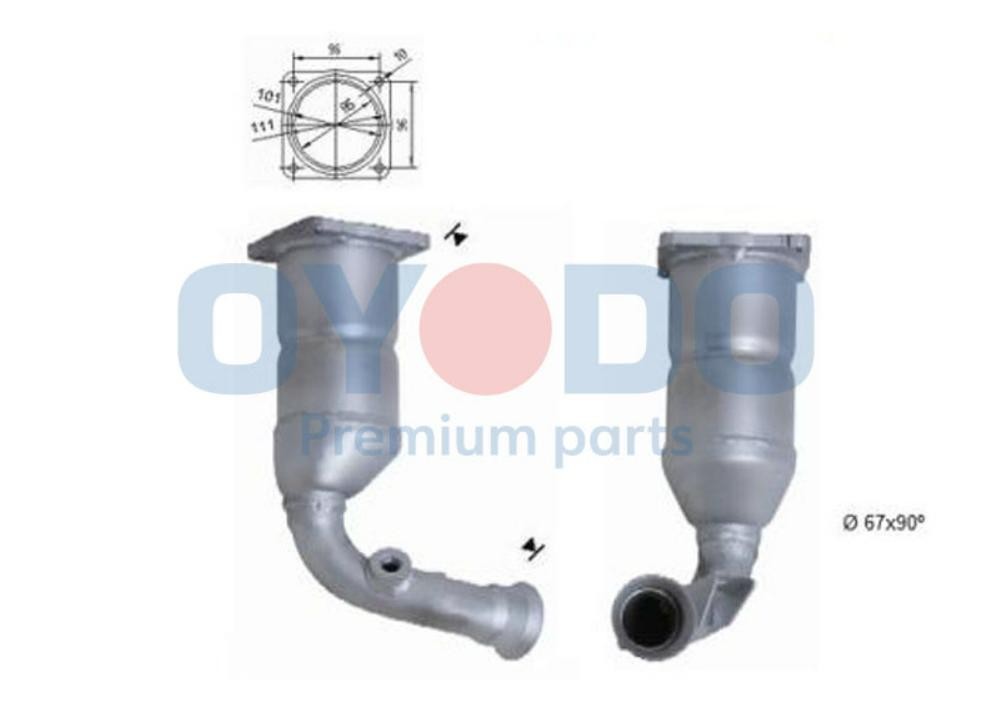 Oyodo Catalizzatore 10N0071-OYO Oyodo 10N0071-OYO Catalizzatore di scarico Dodge CHARGER originali