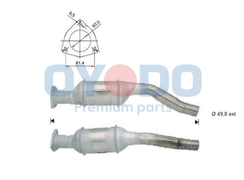 Oyodo Katalyzátor 10N0073-OYO Katalyzátor AUDI Oyodo 10N0073-OYO