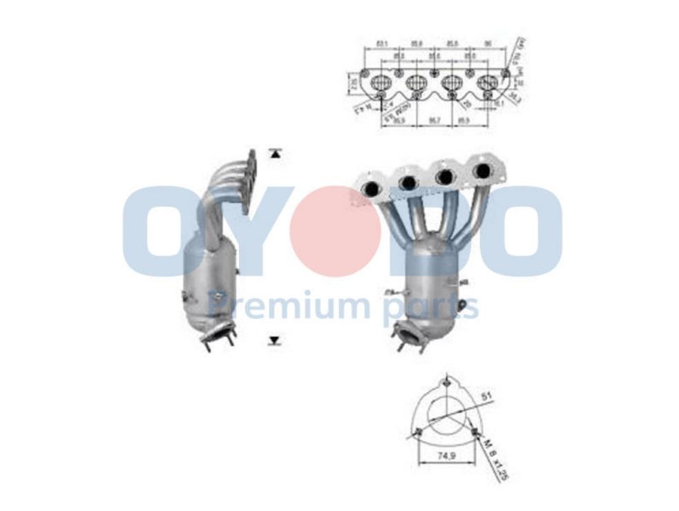 Katalysator Oyodo 10N0077-OYO Oyodo 10N0077-OYO Katalysator ALFA ROMEO SPIDER 2008