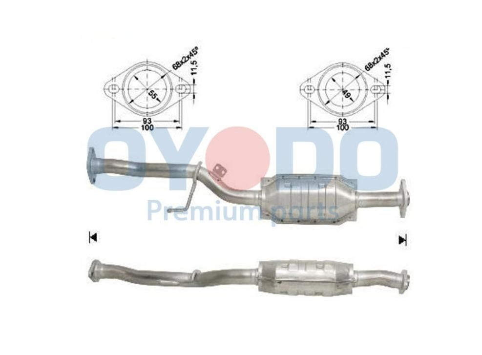 Oyodo Katalysator 10N0079-OYO Oyodo 10N0079-OYO originale Katalysator Toyota Land Cruiser 120 hva koster