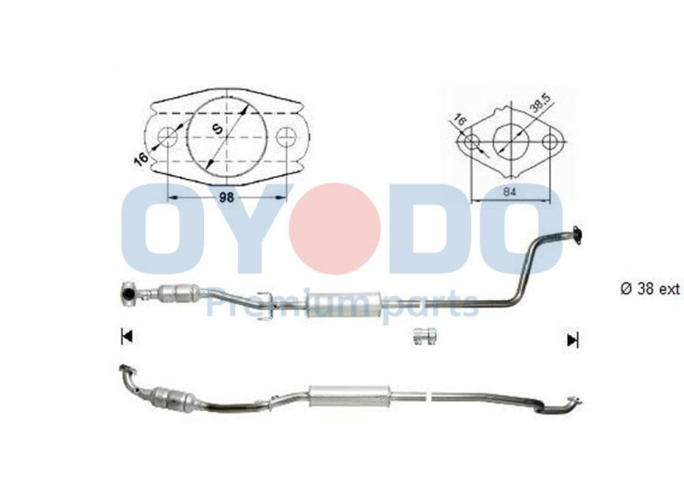 Oyodo Catalizzatore 10N0088-OYO Oyodo 10N0088-OYO Catalizzatore marmitta Toyota Land Cruiser Prado 90 prezzo