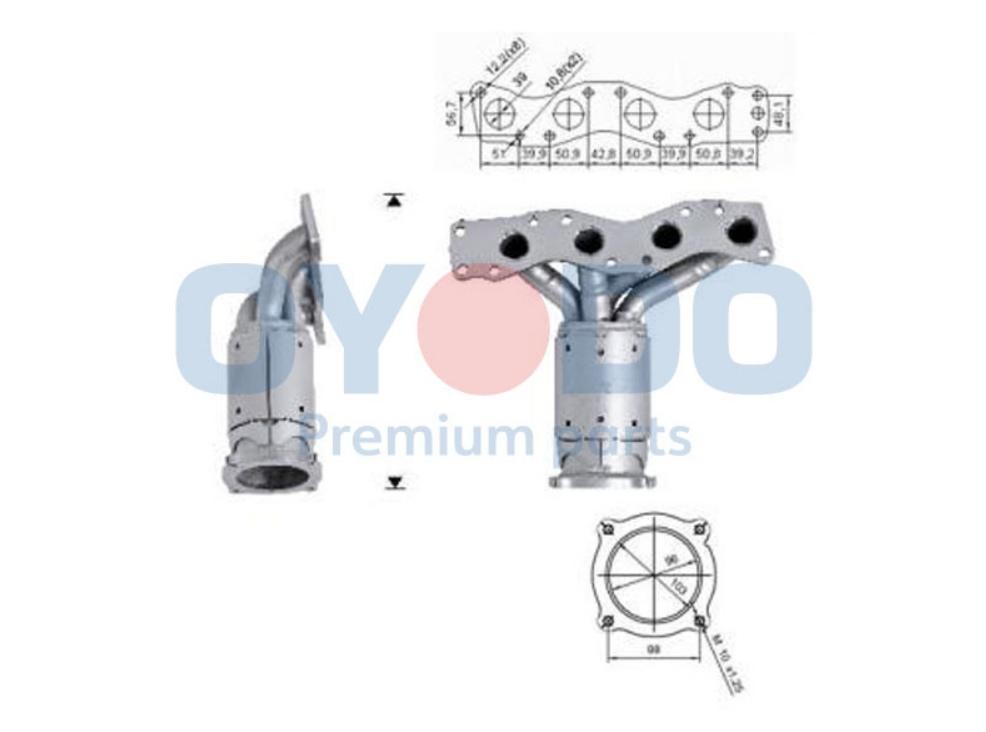 Katalysator Oyodo 10N0103-OYO Oyodo 10N0103-OYO Autokatalysator SUZUKI SX4 2014