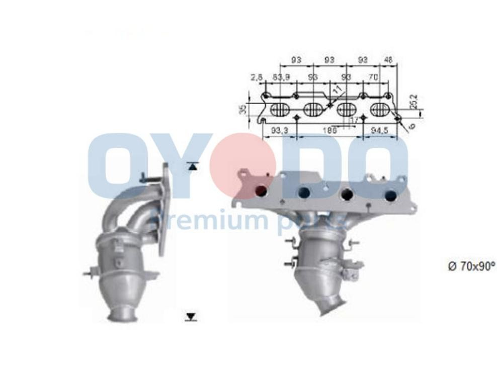 Oyodo Katalyzátor 10N0107-OYO Oyodo 10N0107-OYO originálne Katalyzátor Peugeot 407 SW cena