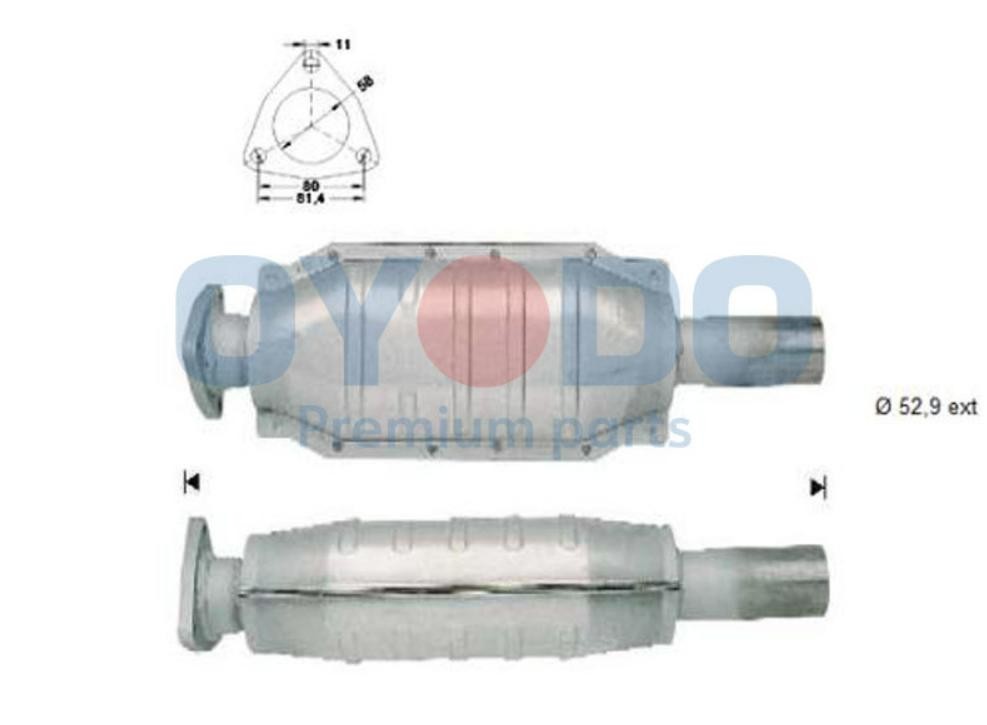 Oyodo Καταλύτης 10N0119-OYO Oyodo 10N0119-OYO Καταλύτης Vauxhall GRANDLAND X γνήσια