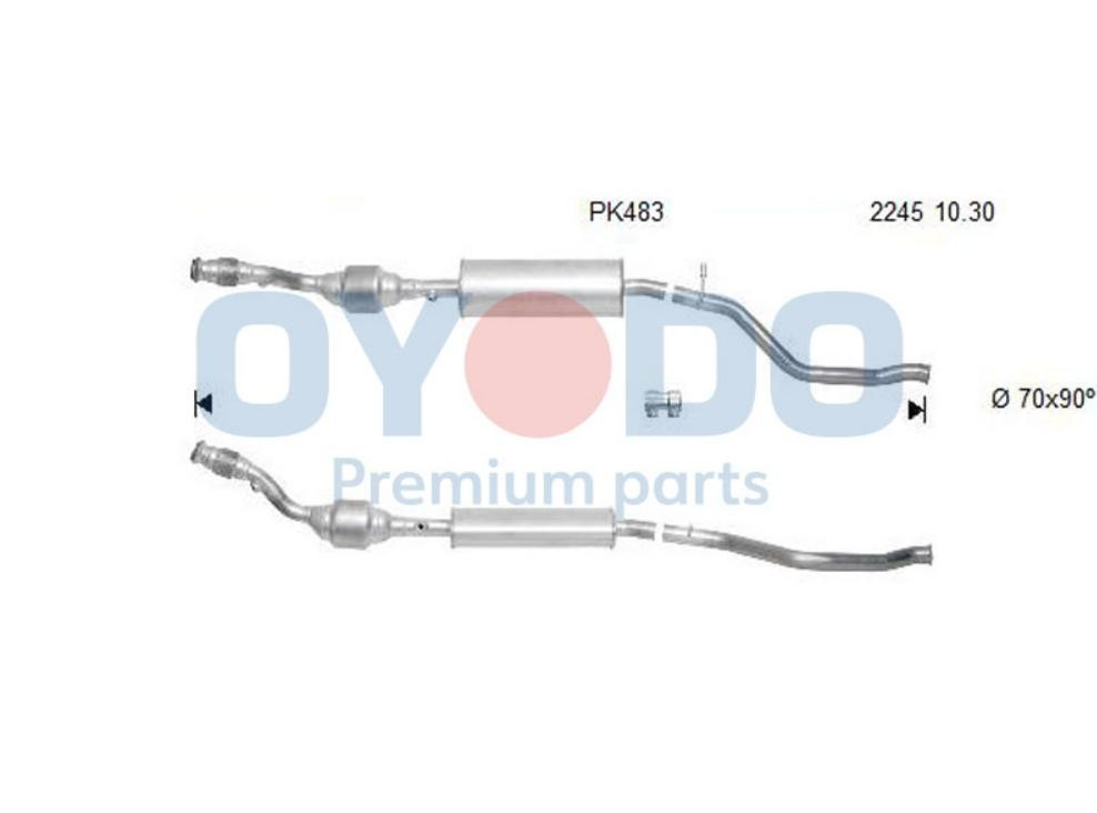 Oyodo Catalizzatore 10N0125-OYO 10N0125-OYO costo Catalizzatore PEUGEOT 5008 Oyodo