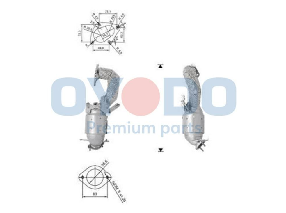 Katalysaattori Oyodo 10N0127-OYO Oyodo 10N0127-OYO: Katalysaattori Volkswagen EOS 2009