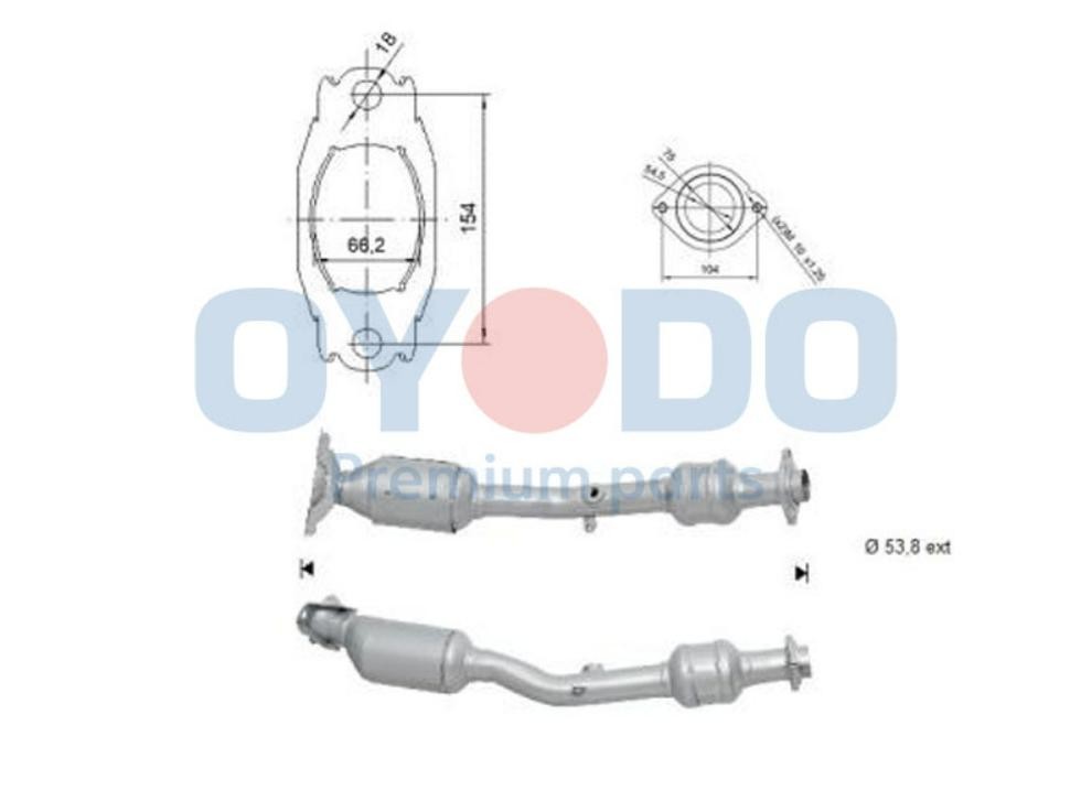 Katalizators Oyodo 10N0130-OYO Oyodo 10N0130-OYO Katalizators NISSAN NOTE 2010