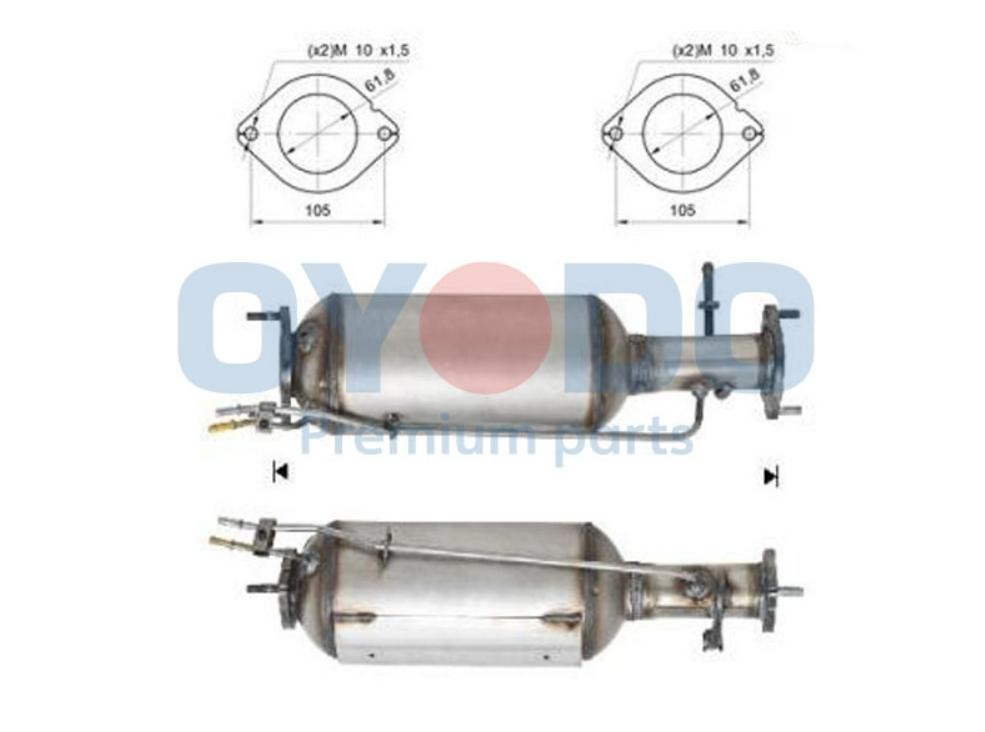 Oyodo Diesel particulate filter 20N0006-OYO 20N0006-OYO Oyodo diesel particulate filter (dpf) for CITROЁN C4