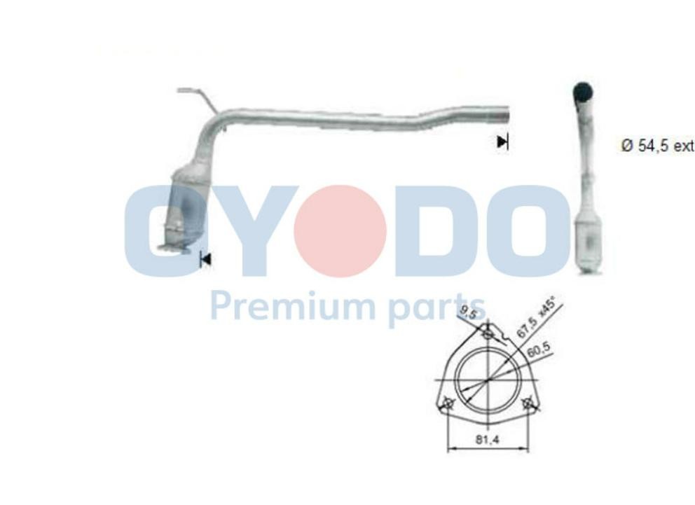 Oyodo Καταλύτης 20N0008-OYO Καταλύτης Volkswagen Oyodo 20N0008-OYO