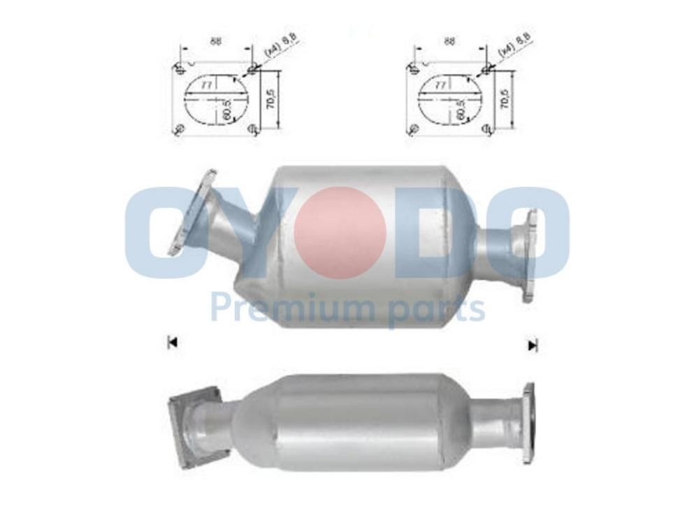 Roetfilter (DPF) Oyodo 20N0030-OYO Oyodo 20N0030-OYO: Uitlaatgasfilter BMW 5-serie 2003