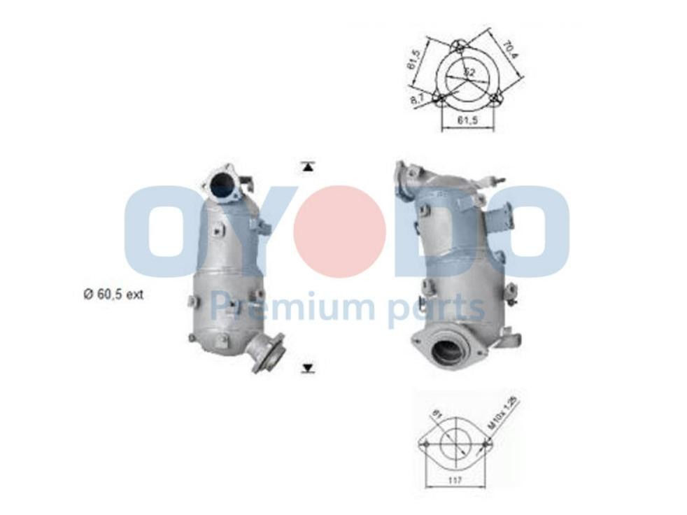 Filter pevných častíc Oyodo 20N0053-OYO Oyodo 20N0053-OYO Filter pevných častíc Toyota AURIS 2007
