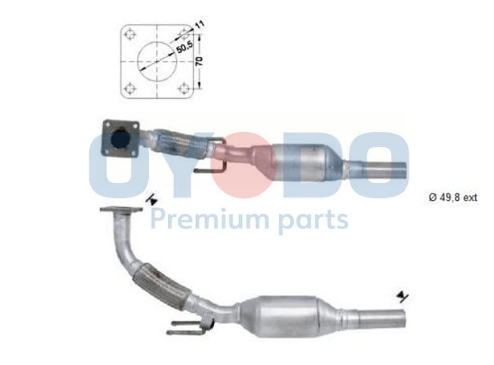 Oyodo Catalyseur 20N0056-OYO Oyodo 20N0056-OYO Pré catalyseur Seat Ibiza 6k pas cher