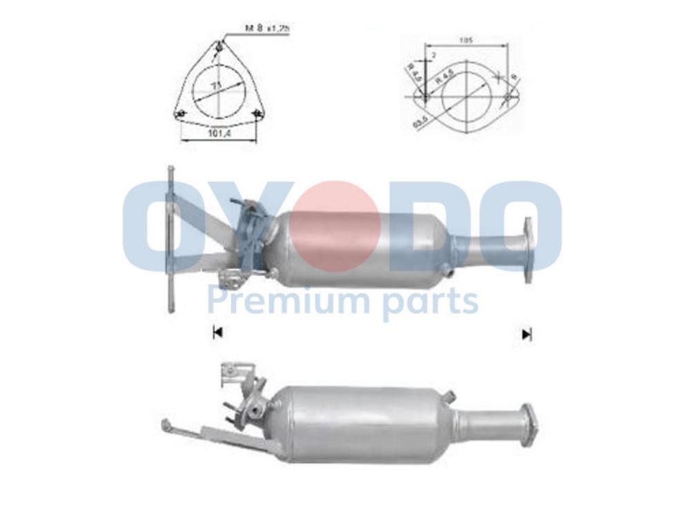 Filtro antiparticolato (FAP) Oyodo 20N0072-OYO Oyodo 20N0072-OYO FAP Volvo XC 90 2010