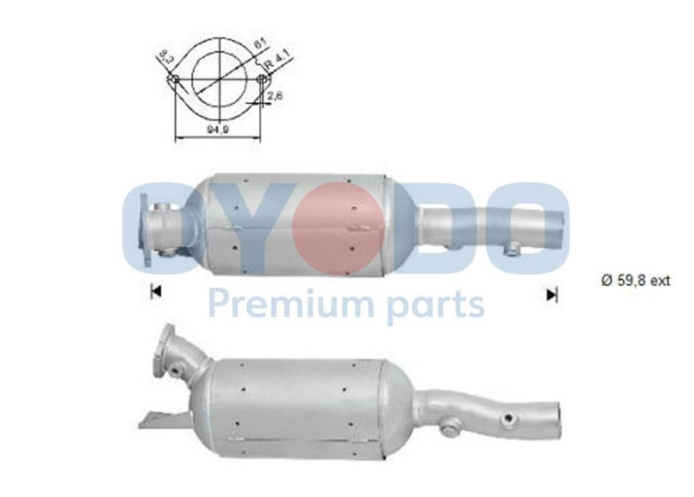 Partikkelfilter Oyodo 20N0075-OYO Oyodo 20N0075-OYO Dpf RENAULT ESPACE 2007