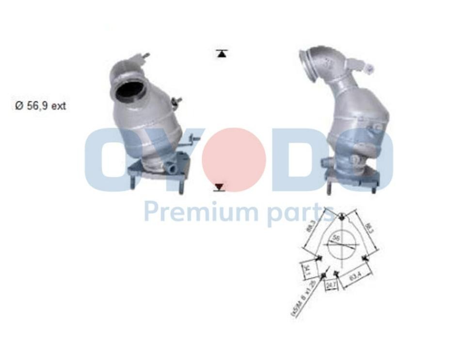 Oyodo Katalüsaator 20N0082-OYO Oyodo 20N0082-OYO Katalüsaator 99 Sedaan hind