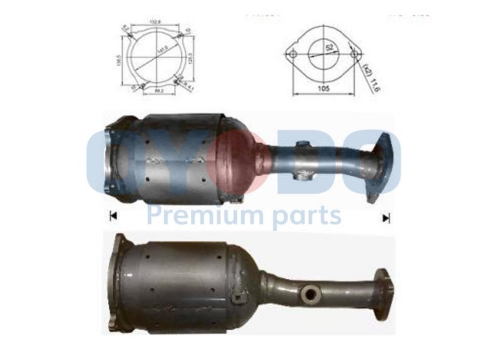 Filtro de partículas Oyodo 20N0093-OYO Oyodo 20N0093-OYO: Filtro de fuligem partículas Nissan QASHQAI 2011