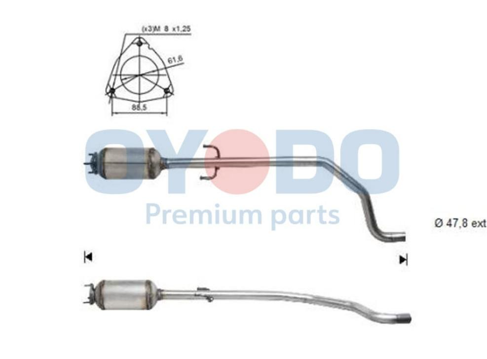 Oyodo Partikelfilter (DPF) 20N0096-OYO Oyodo 20N0096-OYO Partikelfilter (DPF) NISSAN TERRANO original