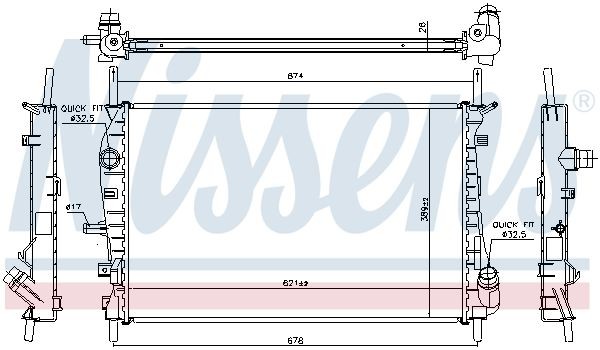 NISSENS Kylare 62023A Ford Mondeo mk3 Sedan Kylare NISSENS 62023A