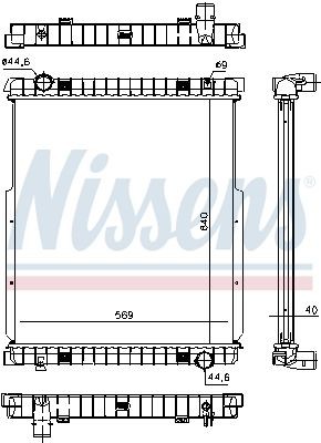 NISSENS Radiators, Motora dzesēšanas sistēma 63332 NISSENS Ūdens radiatori IVECO 63332