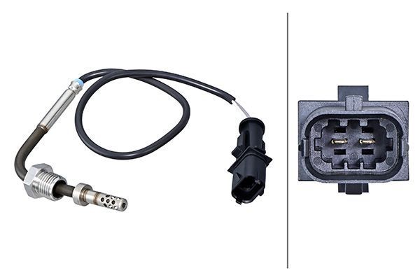 HELLA Devējs, Izplūdes gāzu temperatūra 6PT 010 376-481 HELLA 6PT 010 376-481 Temperatūras sensors orģinālās PININFARINA lēti