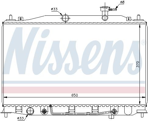 Ψυγείο, ψύξη κινητήρα NISSENS 67503 NISSENS 67503 Ψυγειο νερου HYUNDAI ACCENT 2004