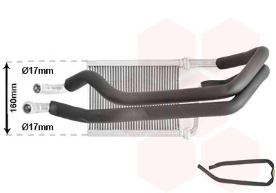 VAN WEZEL Siltummainis, Salona apsilde 02016701 02016701 Salona apsildes radiators LAND ROVER 88/109 VAN WEZEL