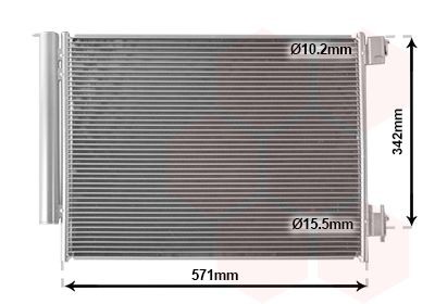 VAN WEZEL Air conditioning condenser 15005700 Nissan ALMERA VAN WEZEL ac condenser 15005700