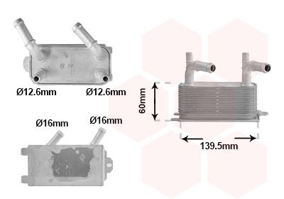 VAN WEZEL Ölkühler, Automatikgetriebe 18013710 18013710 VAN WEZEL Automatikgetriebe Ölkühler FIAT Kosten