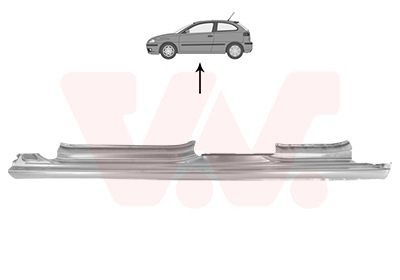 VAN WEZEL Tröskelplåt 4917103 4917103 VAN WEZEL tröskel SEAT ARONA