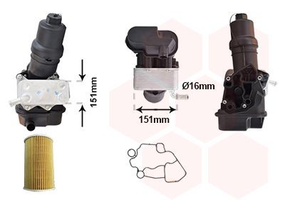 VAN WEZEL Õliradiaator, mootoriõli 58013730 58013730 Õlijahuti SEAT ALHAMBRA VAN WEZEL