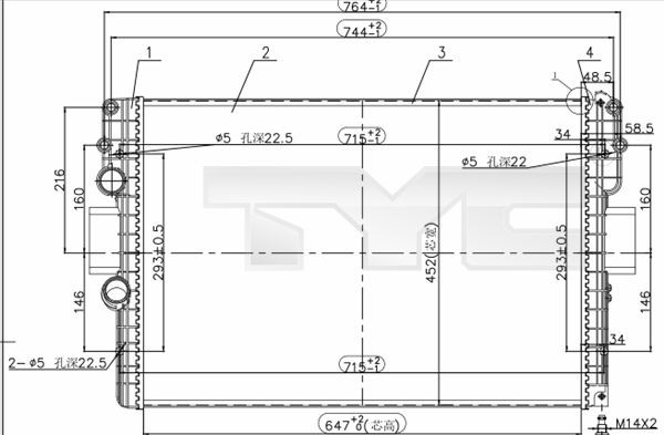 TYC Radiator, motorkjøling 715-0006-R 715-0006-R Radiator TYC SUZUKI SJ 410