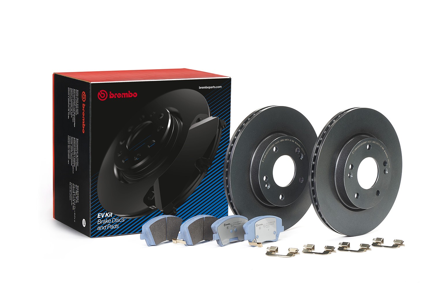 BREMBO Bromssats, skivbroms KT 08 013 BREMBO KT 08 013 Bromsskivor och bromsbelägg Hyundai Ioniq AE fram och bak