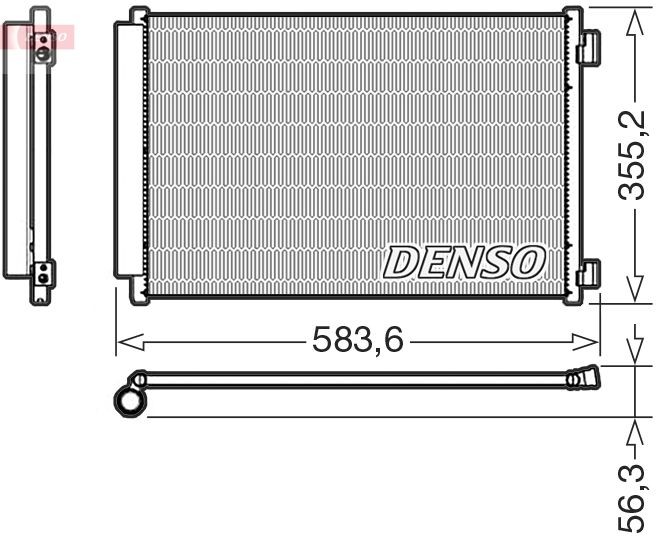 Condensor voor airco DENSO DCN09146 DENSO DCN09146 Airco-condensor FIAT PANDA 2002