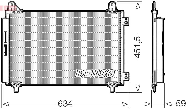 Condensador, ar condicionado DENSO DCN21034 DENSO DCN21034: Condensador de ar condicionado Opel CORSA 2022