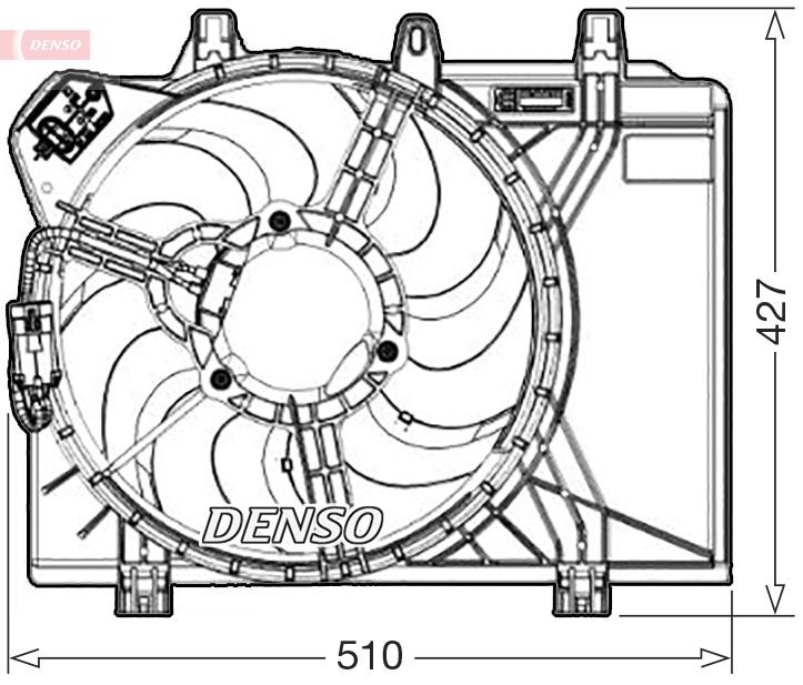 DENSO Radiaatori ventilaator DER09312 Radiaatori ventilaator DENSO Porsche 944 DER09312