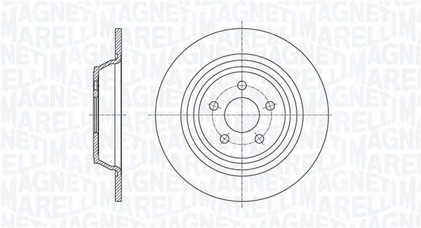 MAGNETI MARELLI Brzdový kotouč 361302040667 Športové brzdové kotúče FORD USA MAGNETI MARELLI 361302040667