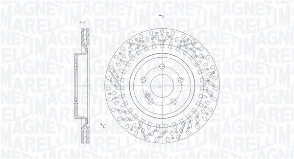 MAGNETI MARELLI Disco freno 361302040672 361302040672 costo Dischi freno MERCEDES-BENZ Serie 123 MAGNETI MARELLI