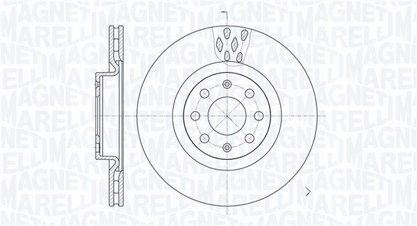 MAGNETI MARELLI Brzdový kotouč 361302040698 361302040698 Brzdové kotúče MAGNETI MARELLI LANCIA MUSA