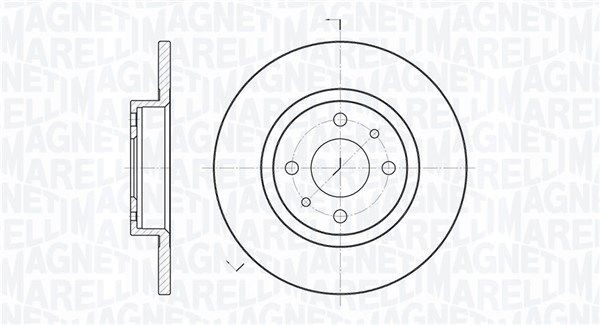 MAGNETI MARELLI Brzdový kotouč 361302040716 Brzdové kotúče MAGNETI MARELLI Lancia MUSA 361302040716