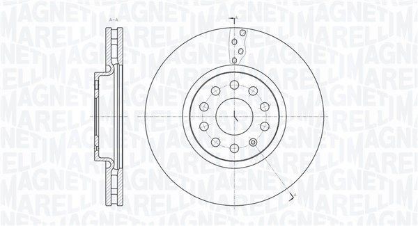 MAGNETI MARELLI Brake disc 361302040770 361302040770 MAGNETI MARELLI brake discs SEAT ALHAMBRA