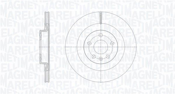 MAGNETI MARELLI Bremseskive 361302040808 Sports bremseskiver MAGNETI MARELLI Volvo V50 361302040808